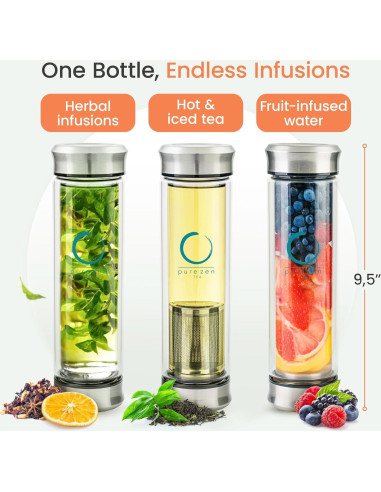 Taza de Té Pure Zen 400 ml con Infusor de Acero Inoxidable