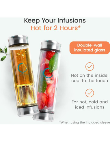 Taza de Té Pure Zen 400 ml con Infusor de Acero Inoxidable