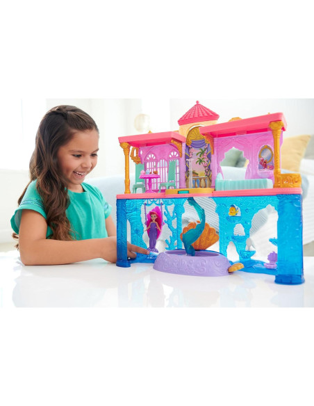 Casa de Muñecas de Ariel Disney Mattel 31.1 cm 12 Piezas Casa de Muñecas de Ariel Disney Mattel 31.1 cm 12 Piezas
