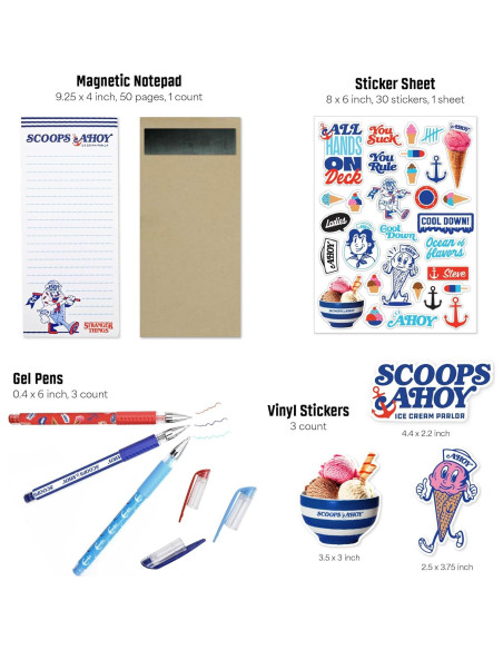 Paquete de Papelería WeVeel Stranger Things Scoops Ahoy 6 Piezas Paquete de Papelería WeVeel Stranger Things Scoops Ahoy 6 Piezas