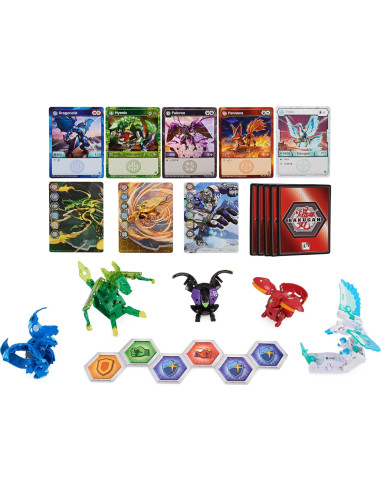 Paquete Guerrero Geogan Bakugan Temporada 3 - 2 Geogan + 3 Bakugan