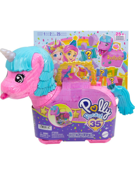 Set de Juego Unicornio Partilandia Polly Pocket con 2 Muñecas y 25 Accesorios Set de Juego Unicornio Partilandia Polly Pocket con 2 Muñecas y 25 Accesorios