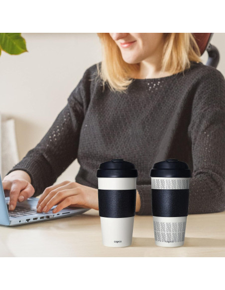Tazas de Viaje Reutilizables Copco 5237160 Doble Pared 473ml 2 Unidades Tazas de Viaje Reutilizables Copco 5237160 Doble Pared 473ml 2 Unidades