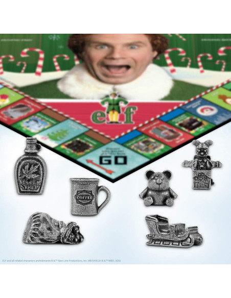 Monopoly Elf USAopoly | Juego de mesa navideño 2-6 jugadores Monopoly Elf USAopoly | Juego de mesa navideño 2-6 jugadores