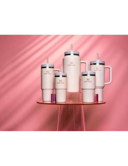 Taza Stanley Quencher H2.0 14oz Acero Inoxidable Cuarzo Rosa Taza Stanley Quencher H2.0 14oz Acero Inoxidable Cuarzo Rosa
