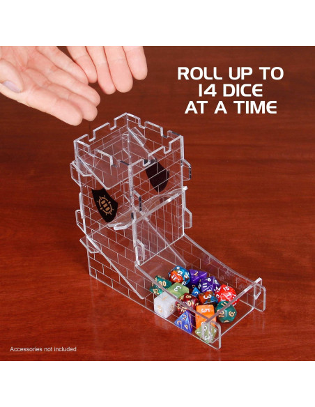 Torre de Dados ENHANCE con Bandeja - Diseño Castillo 15.24 cm Torre de Dados ENHANCE con Bandeja - Diseño Castillo 15.24 cm