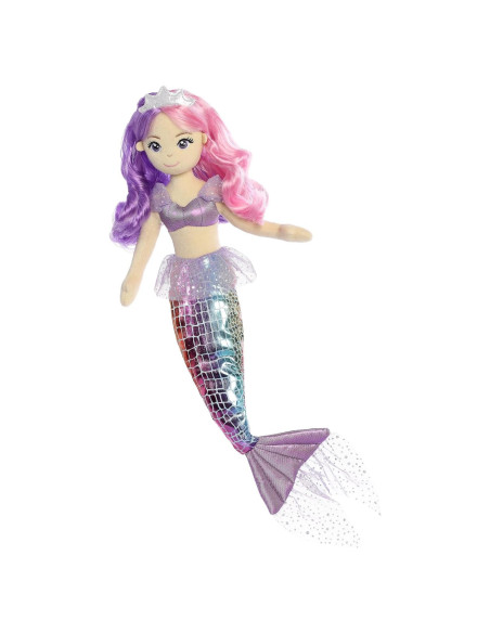 Muñeca de Peluche Sirena Arcoíris Aurora 44 cm Muñeca de Peluche Sirena Arcoíris Aurora 44 cm