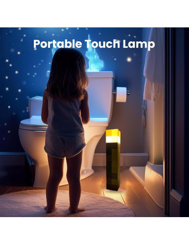Lámpara de antorcha de pared Yevheniy 7 colores recargable USB