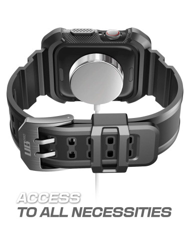 Funda SUPCASE para Apple Watch 9/8/7/6/SE/5/4 45mm Negro