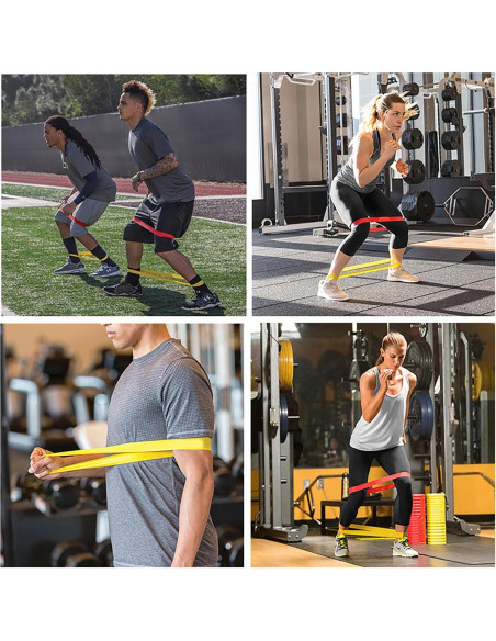 Set de 5 Bandas de Resistencia Edidie para Yoga y Entrenamiento Set de 5 Bandas de Resistencia Edidie para Yoga y Entrenamiento