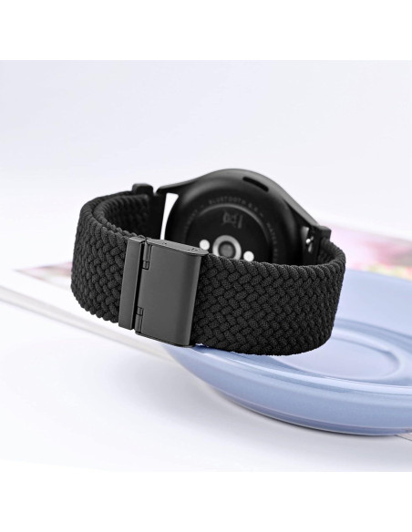 Correa de Reloj Nylon Tramada WOCCI 22mm Negro Ajustable Correa de Reloj Nylon Tramada WOCCI 22mm Negro Ajustable