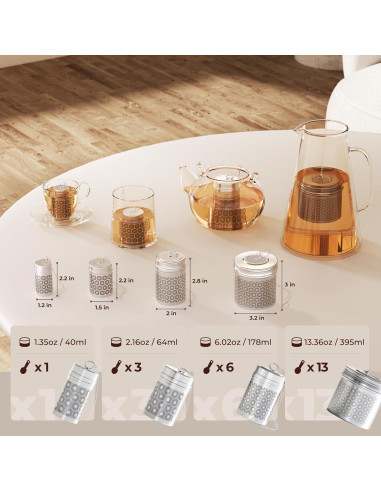 Infusor de Té Reinmoson Acero Inoxidable 304 3.8 cm