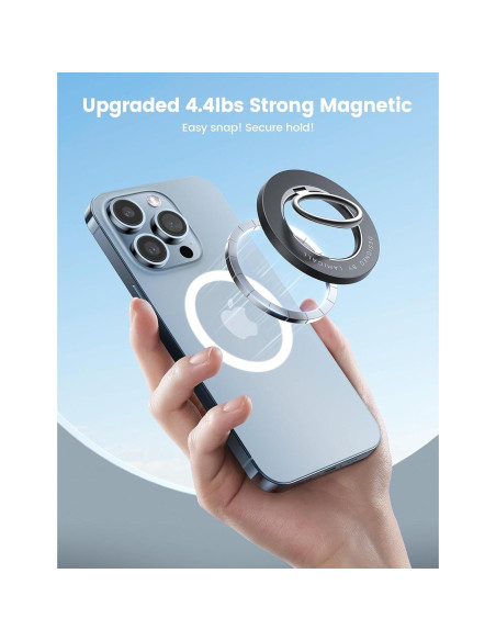 Anillo Magnético Lamicall para Teléfono MagSafe Negro Anillo Magnético Lamicall para Teléfono MagSafe Negro