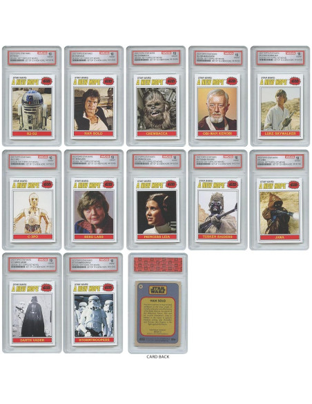 Tarjetas Topps Star Wars 1977 Conjunto Completo 12 Gem-Mint Tarjetas Topps Star Wars 1977 Conjunto Completo 12 Gem-Mint