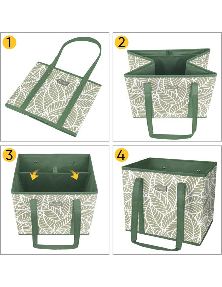 Bolsas de Compras Reutilizables BALEINE 4 Pk Follaje Antiguo Bolsas de Compras Reutilizables BALEINE 4 Pk Follaje Antiguo