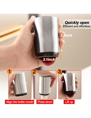 Destapador Automático de Botellas VEADOOLLY Acero Inoxidable