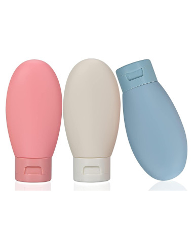 Juego de Botellas de Viaje LIYUABU 3 Piezas 60ml BPA Free