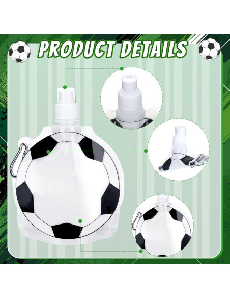 Honeydak 24 Botellas de Agua Plegables 500 ml Fútbol Honeydak 24 Botellas de Agua Plegables 500 ml Fútbol
