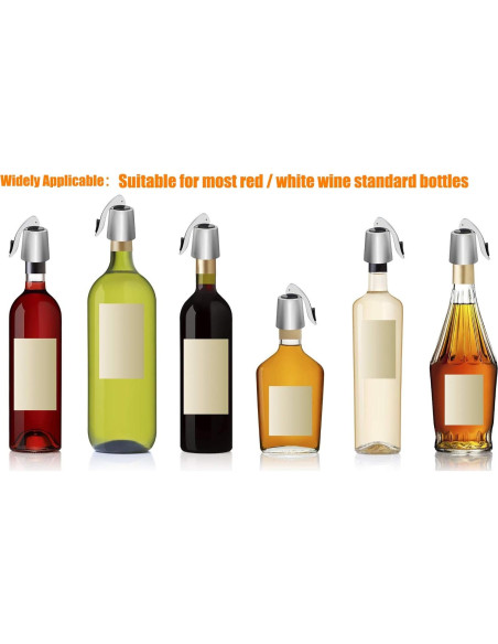 Paquete de 3 Tapones de Vino BGMAXimum de Acero Inoxidable Paquete de 3 Tapones de Vino BGMAXimum de Acero Inoxidable