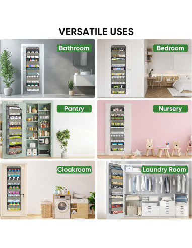 Organizador Colgante sobre la Puerta Jedqlnye 5 Estantes 20 kg Gris