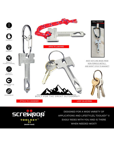 Multi-herramienta Toolkey II Screwpop 17 en 1 Acero Inoxidable