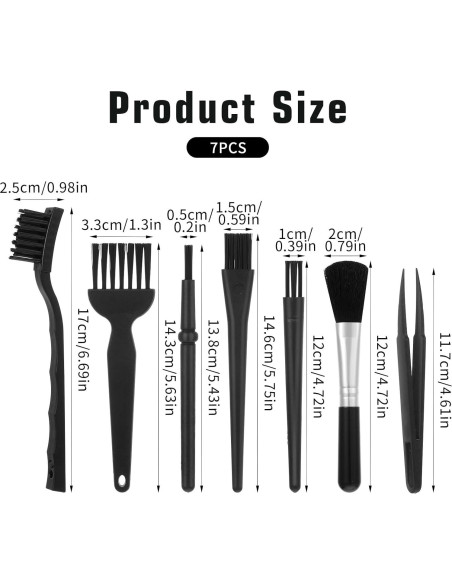 Kit de limpieza de teclado 7 piezas Bremorou - cepillos portátiles Kit de limpieza de teclado 7 piezas Bremorou - cepillos portátiles
