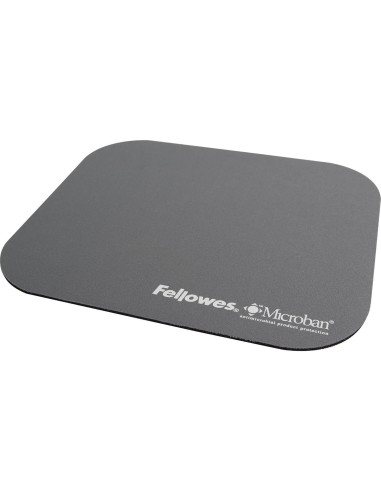 Alfombrilla de ratón Fellowes Microban Grafito 23x19 cm