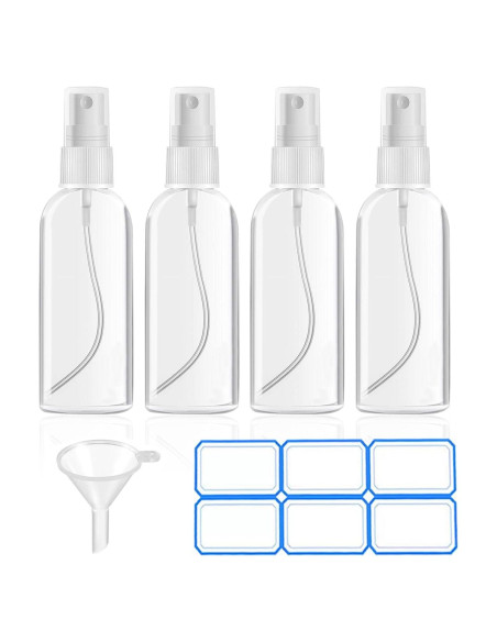 Paquete de 4 Botellas Spray Mini DTDNZKN 30ml Transparentes Paquete de 4 Botellas Spray Mini DTDNZKN 30ml Transparentes