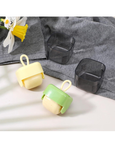 Rodillo Quitapelusas Reutilizable TIESOME 2 Pcs Verde Amarillo