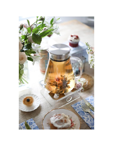 Hervidor de Té One-Touch Teabloom 800 ML Vidrio Borosilicato Hervidor de Té One-Touch Teabloom 800 ML Vidrio Borosilicato