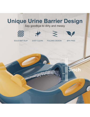 Asiento de Entrenamiento para Baño Bonbay Azul Marino 2-en-1