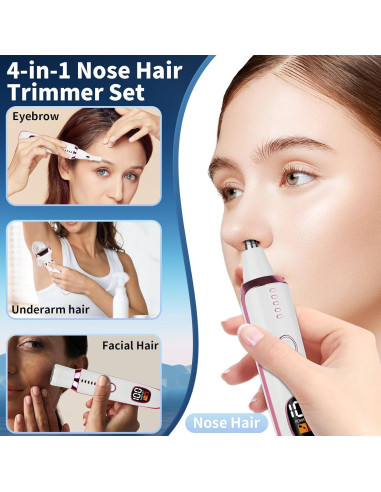 Recortadora de Vello Nasal y Orejas Mendaping 4 en 1 LED