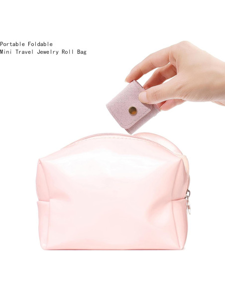 3 Mini Organizadores de Joyería COOKOOKY Beige Plegables 3 Mini Organizadores de Joyería COOKOOKY Beige Plegables