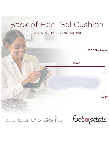 Cojín de Talón Foot Petals para Mujeres - Gel Transparente Cojín de Talón Foot Petals para Mujeres - Gel Transparente
