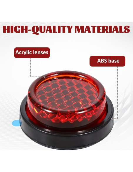 Reflectores Rojos Autoadhesivos Giantree 8 Pcs 2.4 cm Reflectores Rojos Autoadhesivos Giantree 8 Pcs 2.4 cm