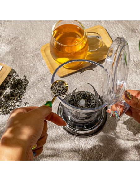 Infusor de Té Teaze Redondo Transparente Libre de BPA Infusor de Té Teaze Redondo Transparente Libre de BPA