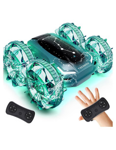 Coche Barco RC Anfibio Tecnock S8912A Verde 60 Min Carga Magnética