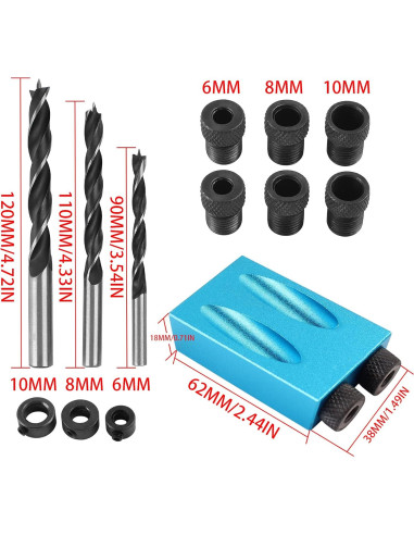 Kit Plantilla Agujeros 15 Aluminio TRUTOPWAY 6/8/10mm