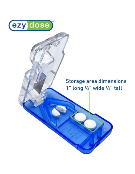 Cortador de Pastillas Ezy Dose con Dispensador Integrado - Azul Cortador de Pastillas Ezy Dose con Dispensador Integrado - Azul