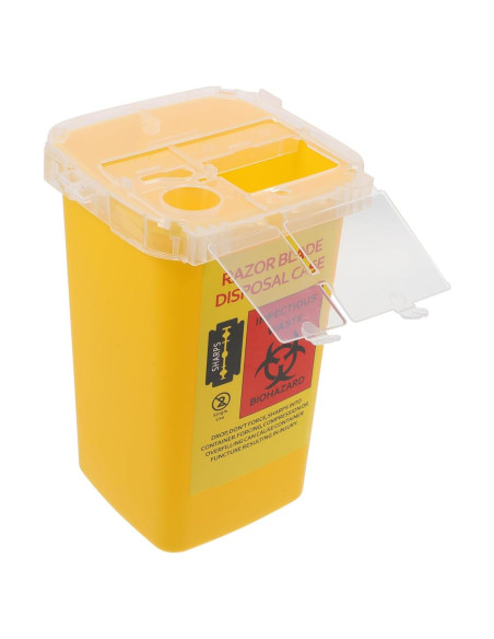 Contenedor Desechable de Cuchillas FOMIYES 15.4x9.5cm Amarillo Contenedor Desechable de Cuchillas FOMIYES 15.4x9.5cm Amarillo