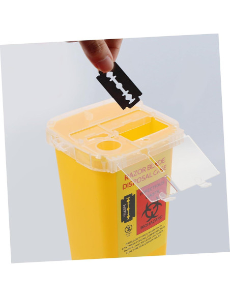 Contenedor Desechable de Cuchillas FOMIYES 15.4x9.5cm Amarillo Contenedor Desechable de Cuchillas FOMIYES 15.4x9.5cm Amarillo