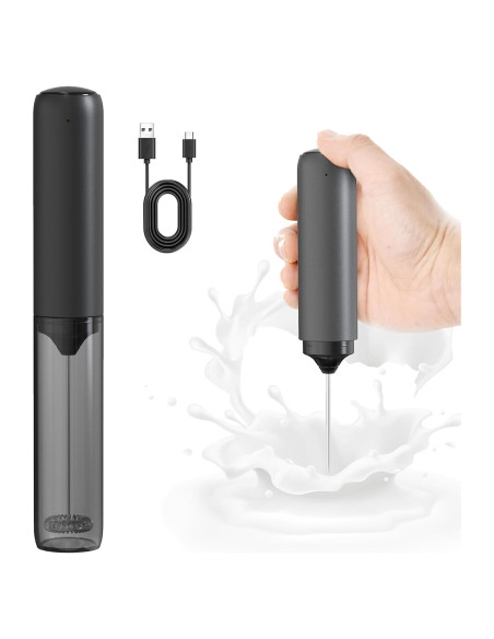 Espumador de Leche Eléctrico SOENGLYUN Recargable Negro Espumador de Leche Eléctrico SOENGLYUN Recargable Negro