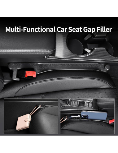 Relleno Espacio Asientos Auto Edotim con Gancho 2PCS Negro