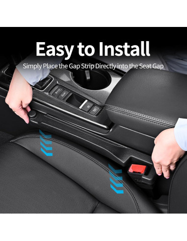 Relleno Espacio Asientos Auto Edotim con Gancho 2PCS Negro