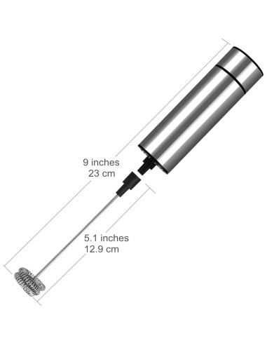 Espumador de Leche Eléctrico Basecent 350ml Acero Inoxidable