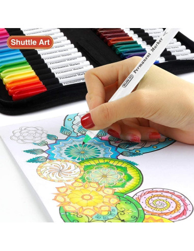 Marcadores Permanentes Shuttle Art 30 Colores Punta Ultra Fina