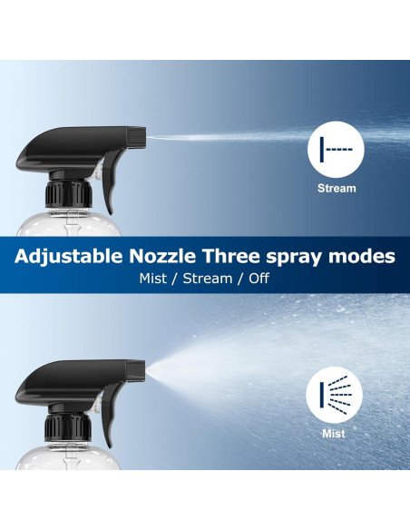 Botella de Spray Veco 10oz 2 Paquete con Boquilla Ajustable Botella de Spray Veco 10oz 2 Paquete con Boquilla Ajustable