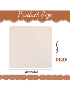 10 Piezas Chamois Cerámica Thinp 20x20 cm Beige 2