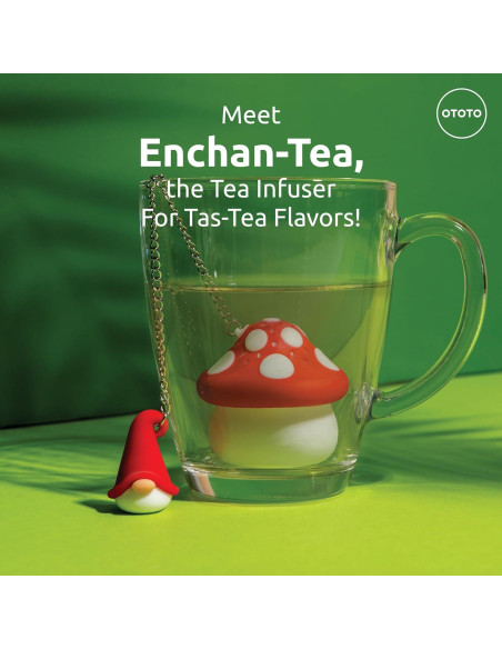 Infusor de Té OTOTO Enchan-Tea Gnomo Reutilizable Rojo Infusor de Té OTOTO Enchan-Tea Gnomo Reutilizable Rojo