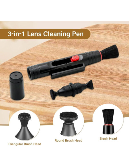 Kit de Limpieza de Lentes ZGGAZCA 3 Piezas con Carbón Activado Kit de Limpieza de Lentes ZGGAZCA 3 Piezas con Carbón Activado